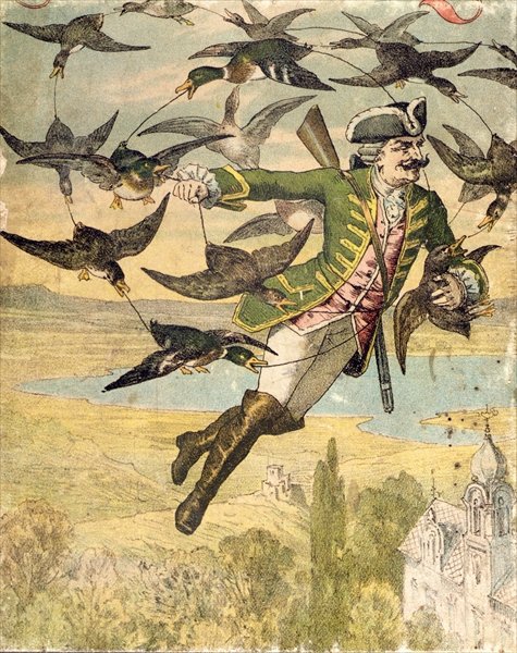 Illustration from The Adventures of Baron Munchausen Leipzig