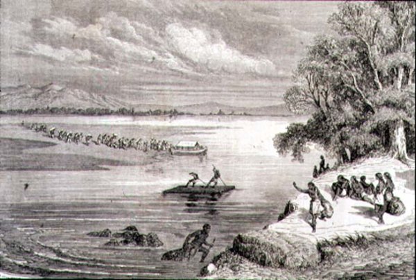 Crossing the Colorado River in the 1860s