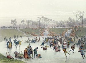 Skaters on the Lake at Bois de Boulogne