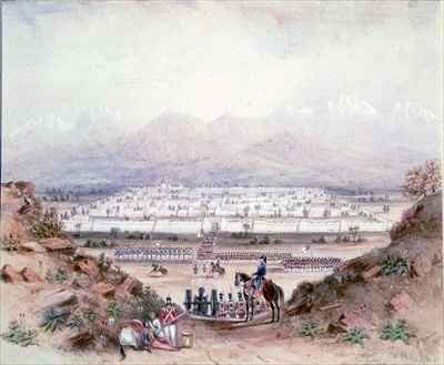 A General Reviewing the East India Company Cavalry and Infantry