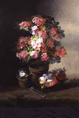 Still Life of Roses in a Pot