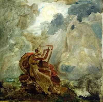 Ossian Conjures Up the Spirits with His Harp on the Banks of the River of Lora