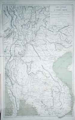 Map of Indochina from Atlas du Voyage dExploration en Indochine 1866-68