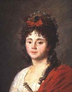 Portrait of Mademoiselle Maillard 1766-1818 as the Goddess of Reason at the Fete de lEglise de Notre Dame