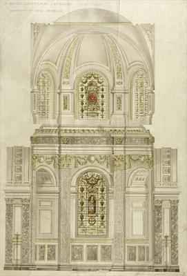 Decorative scheme for the apse of St Pauls Cathedral