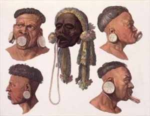 Heads of Botocudos Indians