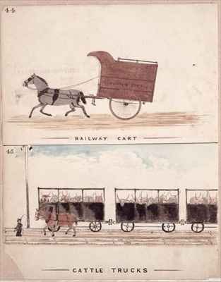 The Railway Cart and Cattle Trucks