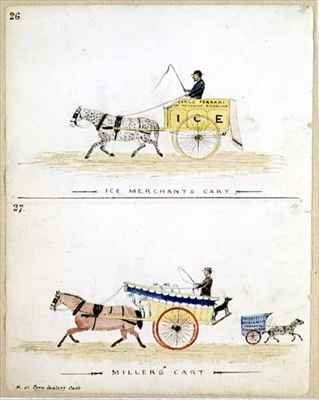 The Ice Merchants Cart and the Millers Cart