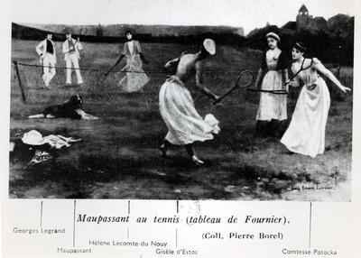 Guy de Maupassant 1850-93 Playing Tennis