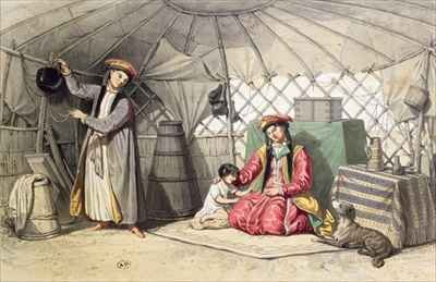 Kalmuk Women in their tent