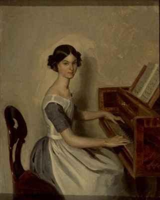 Portrait of Nadezhda P Zhdanovich at the Piano