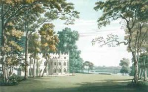 The House gardens and lake at Strawberry Hill