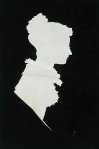 Silhouette of Sarah Faraday 1800-79 from Michael Faradays scrapbook