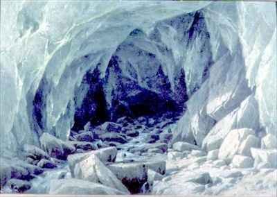 The Ice Cave of the Brenva