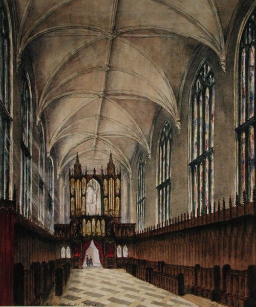 Interior of New College chapel after later 18th century alterations