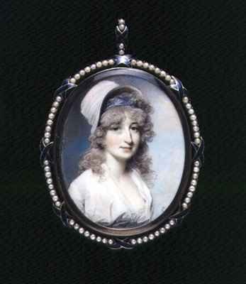 Portrait miniature of Mrs Lindsay