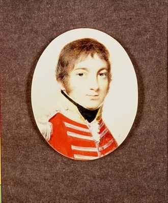 Miniature of Colonel J Houlton of the Wiltshire Militia