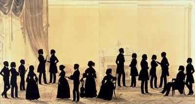 Silhouette of the Family and Guests of Dr Cheesman