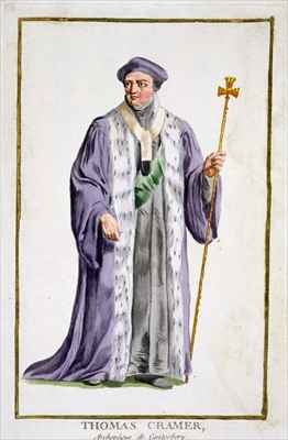 Thomas Cranmer 1489-1556 Archbishop of Canterbury 1533-56 from Receuil des Estampes representant les Rangs et les Dignites suivant le Costume de toutes les Nations existantes