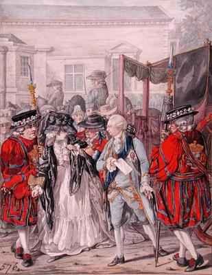 Margaret Nicholson Attempting to Assassinate His Majesty George III 1738-1820 at the Garden Entrance of St Jamess Palace