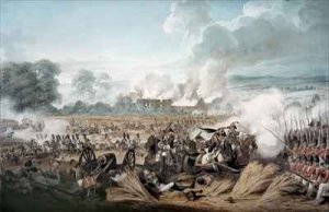 Attack on the British Squares by French Cavalry at the Battle of Waterloo