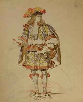 Costume design for an 1847 production of Don Juan 3