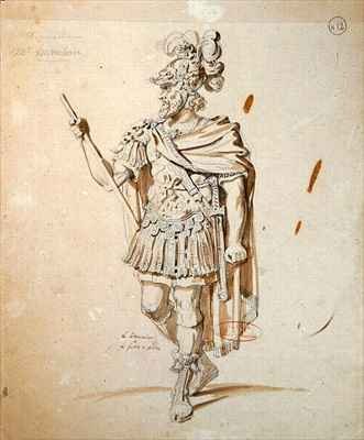 Costume design for the role of Le Commandeur