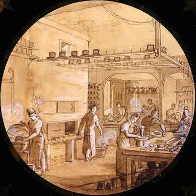 Design for a sevres plate from the Service des Arts Industriels