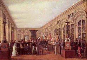 Alexandre Brongniart 1770-1847 Presenting the Artists of the Sevres Workshop to Louis XVIII 1755-1824