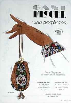 Advertisement for Fischl gloves