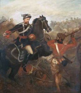 Lieutenant Frederick Robertson Aikman 1828-88 earning the Victoria Cross at Lucknow during the Indian Mutiny on 1st March 1858