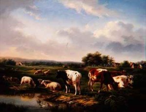 Cattle and Sheep in a Landscape