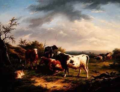 Cattle and Sheep in a Landscape 2