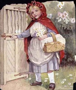 Little Red Riding Hood at the Garden Gate