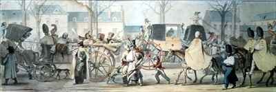 Wounded French Soldiers Entering Paris on the Boulevard Saint Martin after the Battle of Montmirail