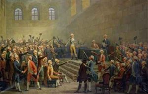 Assembly of the Three Orders of the Dauphin received at Vizille Castle by Claude Perier 1742-1801 on 21 July 1788