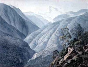 View from Murichon looking northwards up the channel of the Teenchoo on the road to Tacissudon Bhut