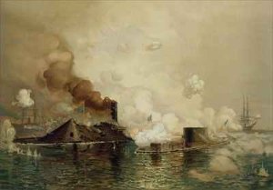 The Monitor and the Merrimac the First Fight between Ironclads in 1862