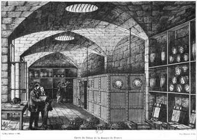 Basement of the Bank of France in Paris