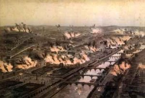 Panorama of the Fires in Paris during the Commune