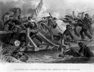 Struggle on a Bridge During the Retreat from Manassas