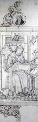 Brother Higden writing his chronicle