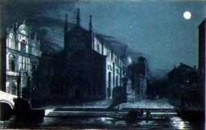 Nocturnal Scene of the Ponte di Rialto Venice