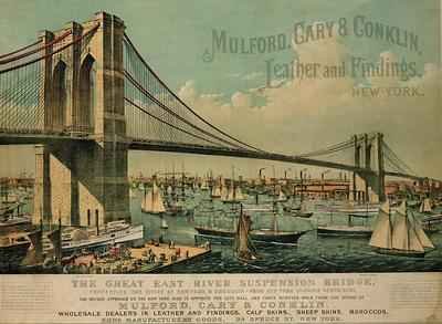 Poster advertising Mulford Cary and Conklin Leather and Findings