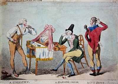 Cartoon of the French aristocratic emigres in England during the Revolution