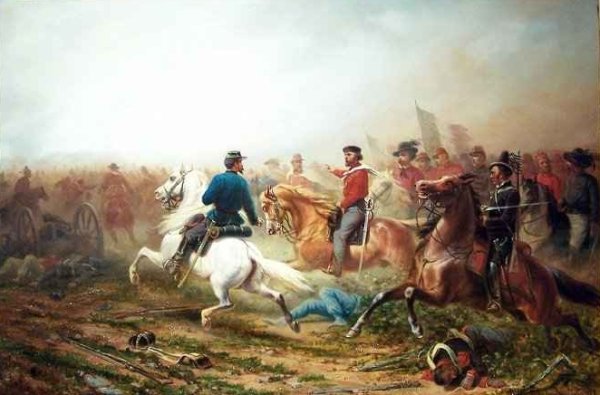 Garibaldi and His Staff on a Battlefield