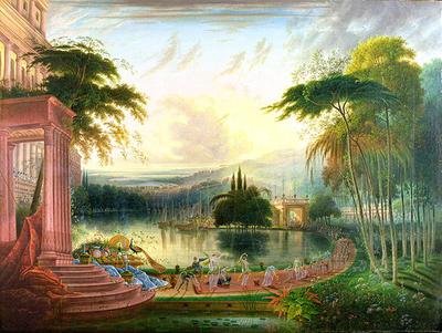 A Romantic Landscape with the Arrival of the Queen of Sheba