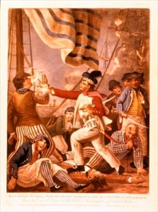 John Paul Jones shooting a sailor who had attempted to strike his colours in an engagement