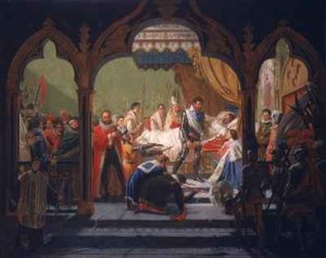 Henri IV (1553-1610) Receiving the Attributes of Monarchy from the Dying Henri III (1551-1589)