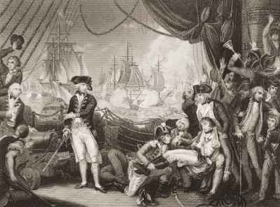 Scene on the Deck of the Queen Charlotte, 1st June 1794